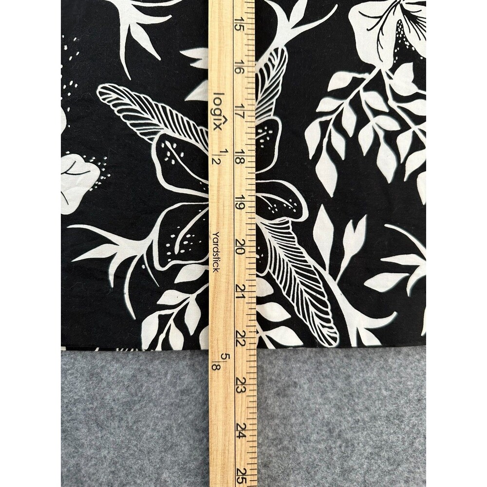 H&M Tropical Floral A-Line Skirt Size 4 Black White Monochrome Coastal Resort - Picture 5 of 9